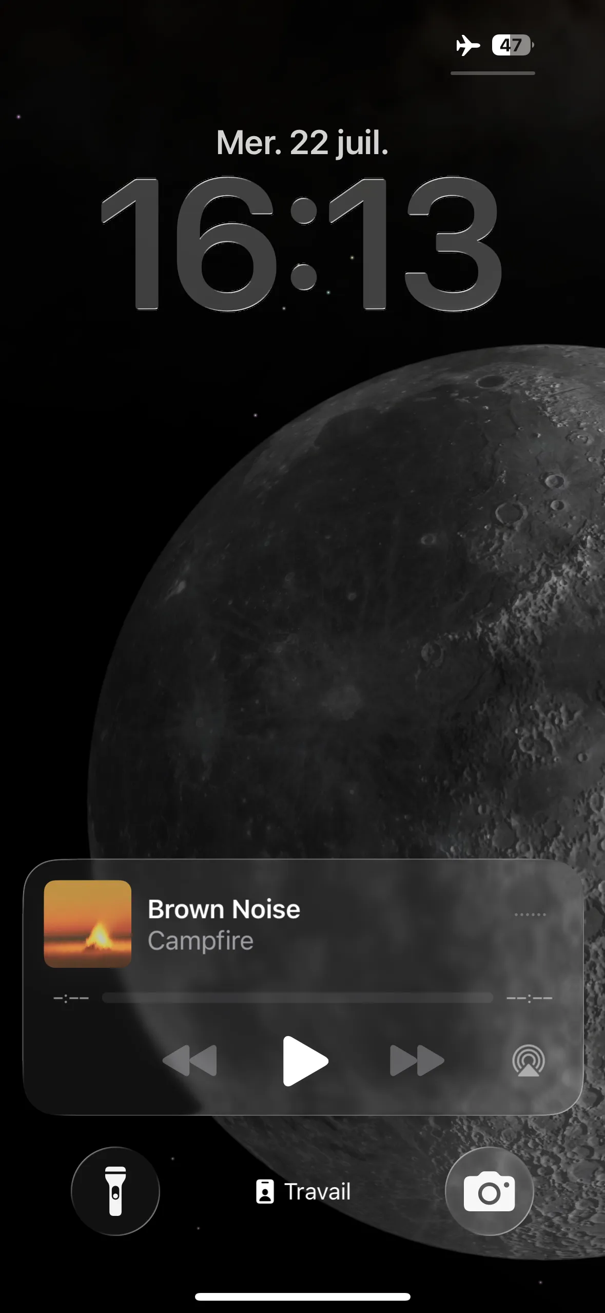 Lock-screen playback in airplane mode